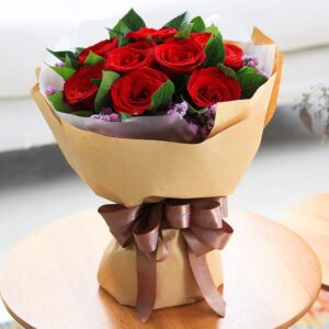 Send Love 11 Red Roses Bouquet to China