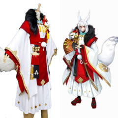 Onmyouji Fox Youko Cosplay Costume Outfit Kimono Suit Full Set